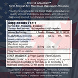 KAPPA NUTRITION etiqueta informativa con magnesio L-treonato y pureza