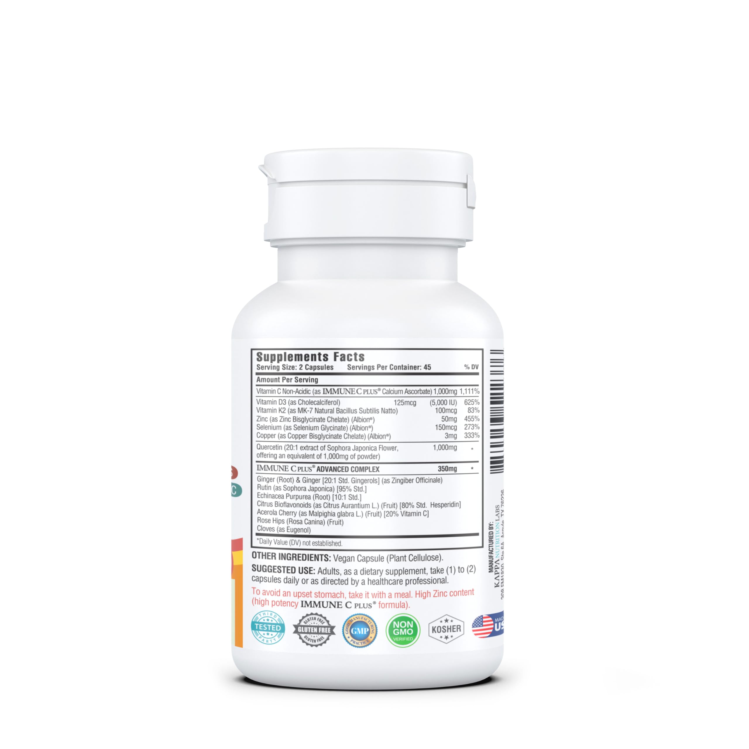 KAPPA NUTRITION frasco en mesa de desayuno mostrando uso diario