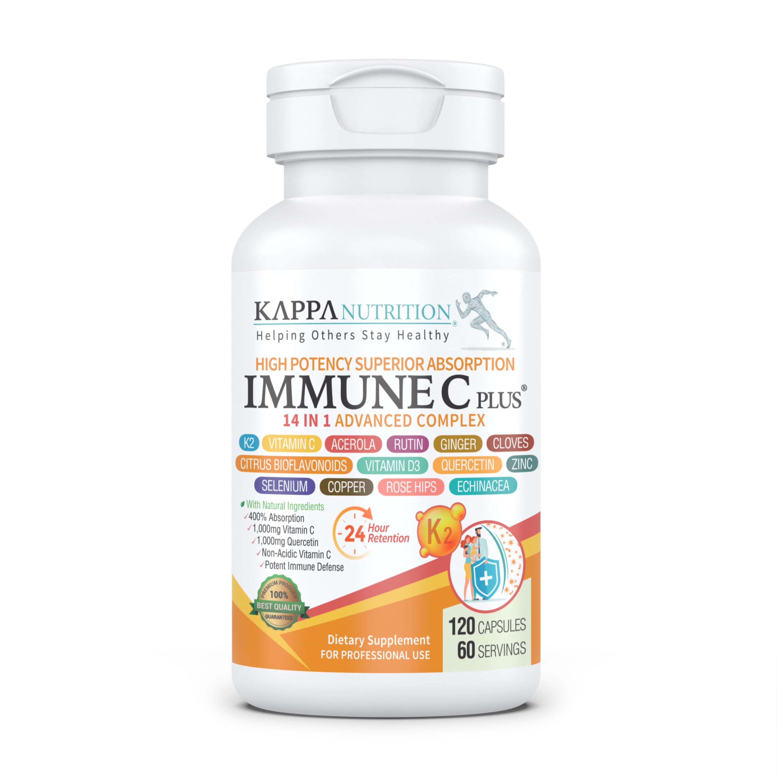 KAPPA NUTRITION botella frontal mostrando diseño y cápsulas para confianza