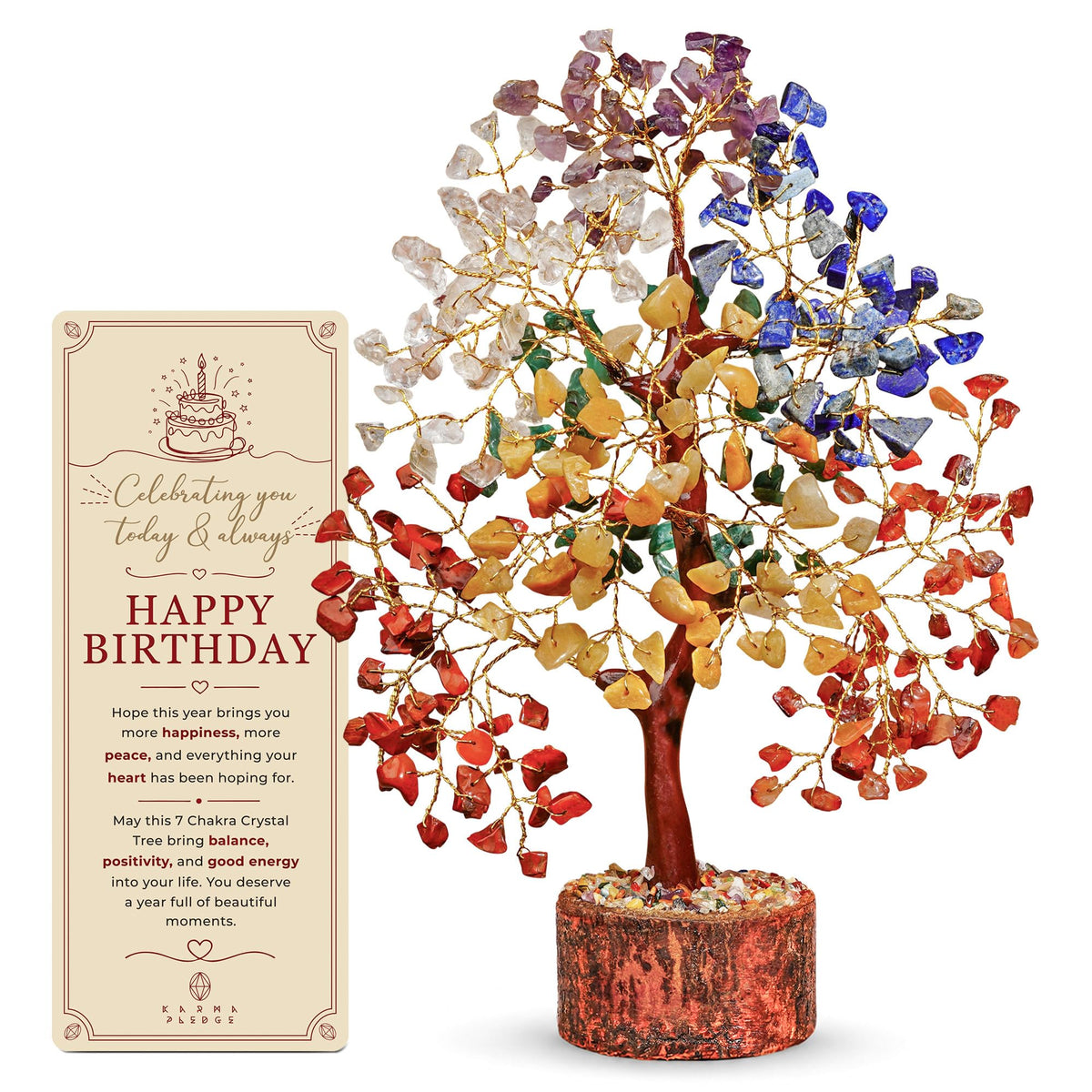 KARMAPLEDGE arbol de la vida frontal mostrando equilibrio decorativo