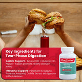 Karuna etiqueta DuoZyme con ingredientes visibles, transparencia y confianza