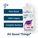 Kate Farms etiqueta con ingredientes orgánicos y ventajas claras