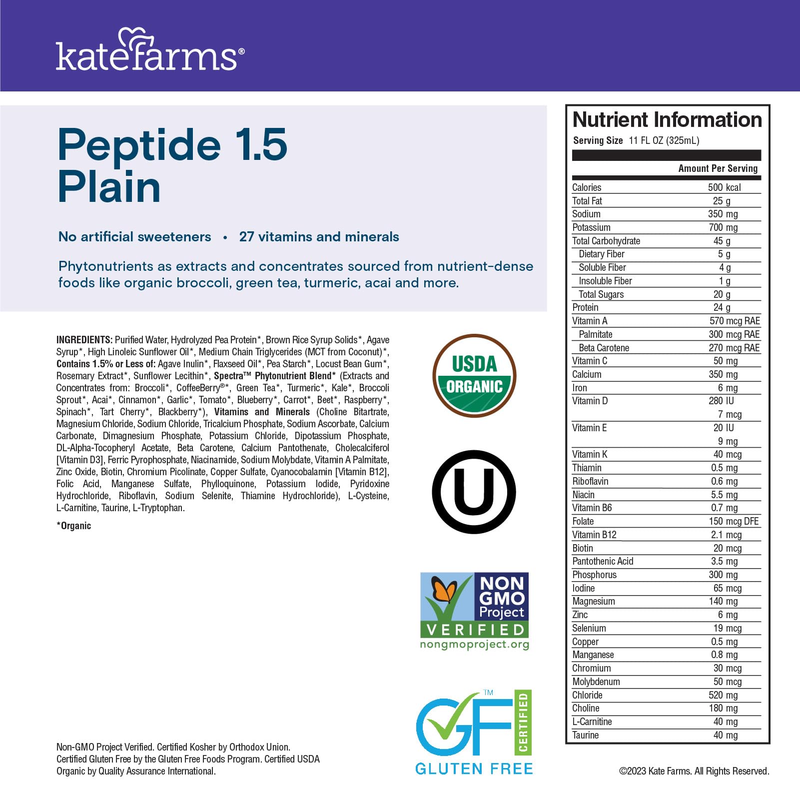 Kate Farms pack de 12 unidades ideal para suministro continuo en casa