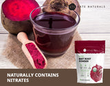 Kate Naturals polvo mezclado en smoothie aportando color y nutrición