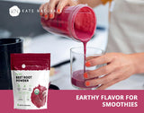 Kate Naturals textura del polvo de remolacha mostrando finura y pureza