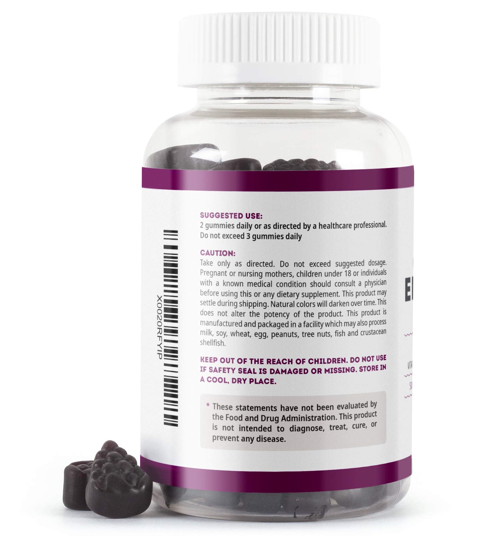 Kate Naturals gomitas en mesa familiar, uso cómodo para adultos y niños