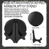 Kathfly detalle de la superficie pulida de obsidiana para enfoque meditativo