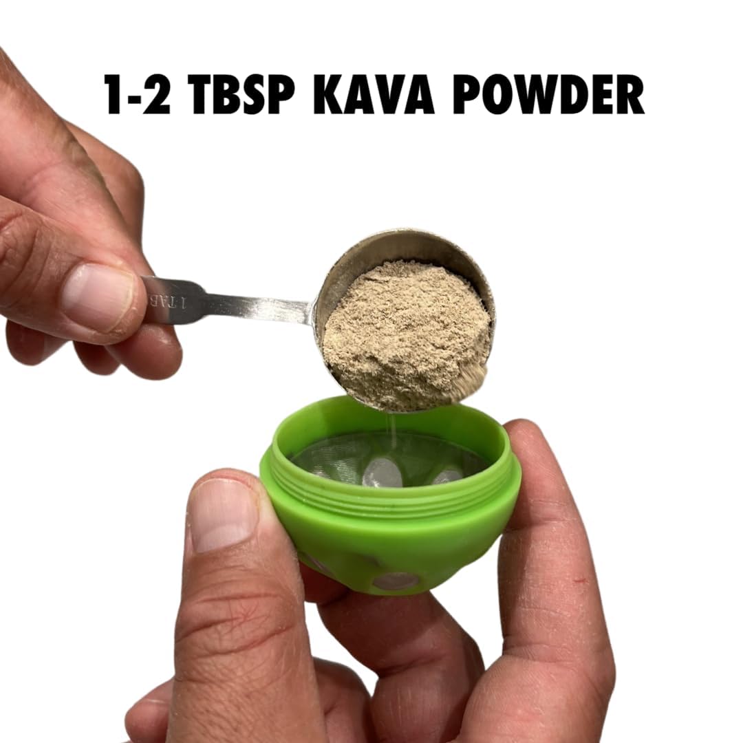Kavafied AluBall en acción preparando kava en menos de 60 segundos