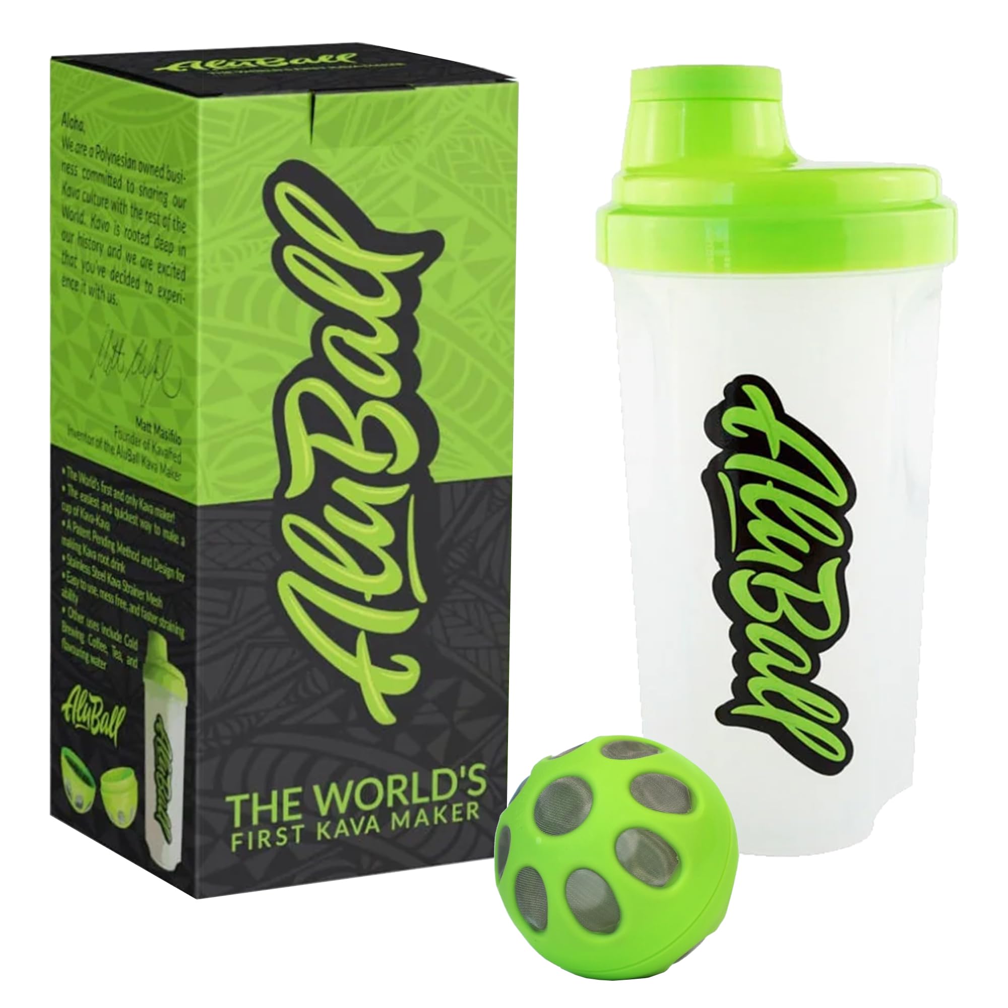 Kavafied AluBall frontal Noni Green mostrando diseño compacto y rápido