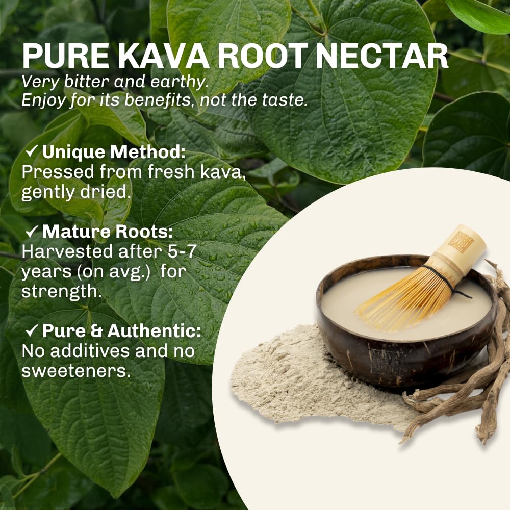 Kavahana mezclado en agua de coco demostrando preparación y sabor natural