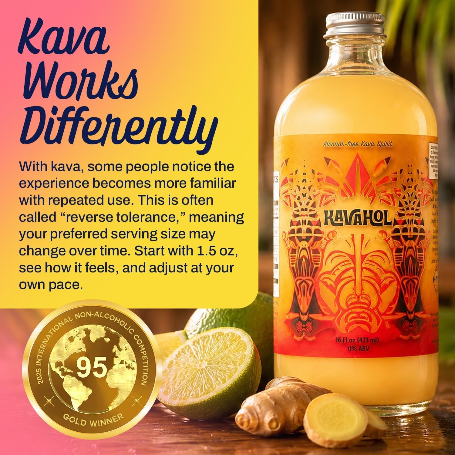 Kavahol detalle de etiqueta con ingredientes y garantía de calidad