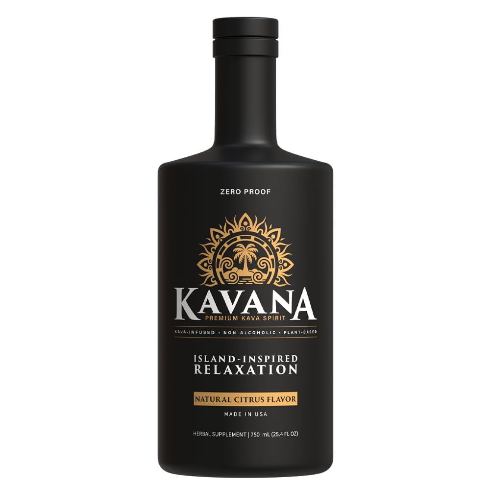Kavana frasco frontal mostrando diseño y tamaño, alternativa sin alcohol