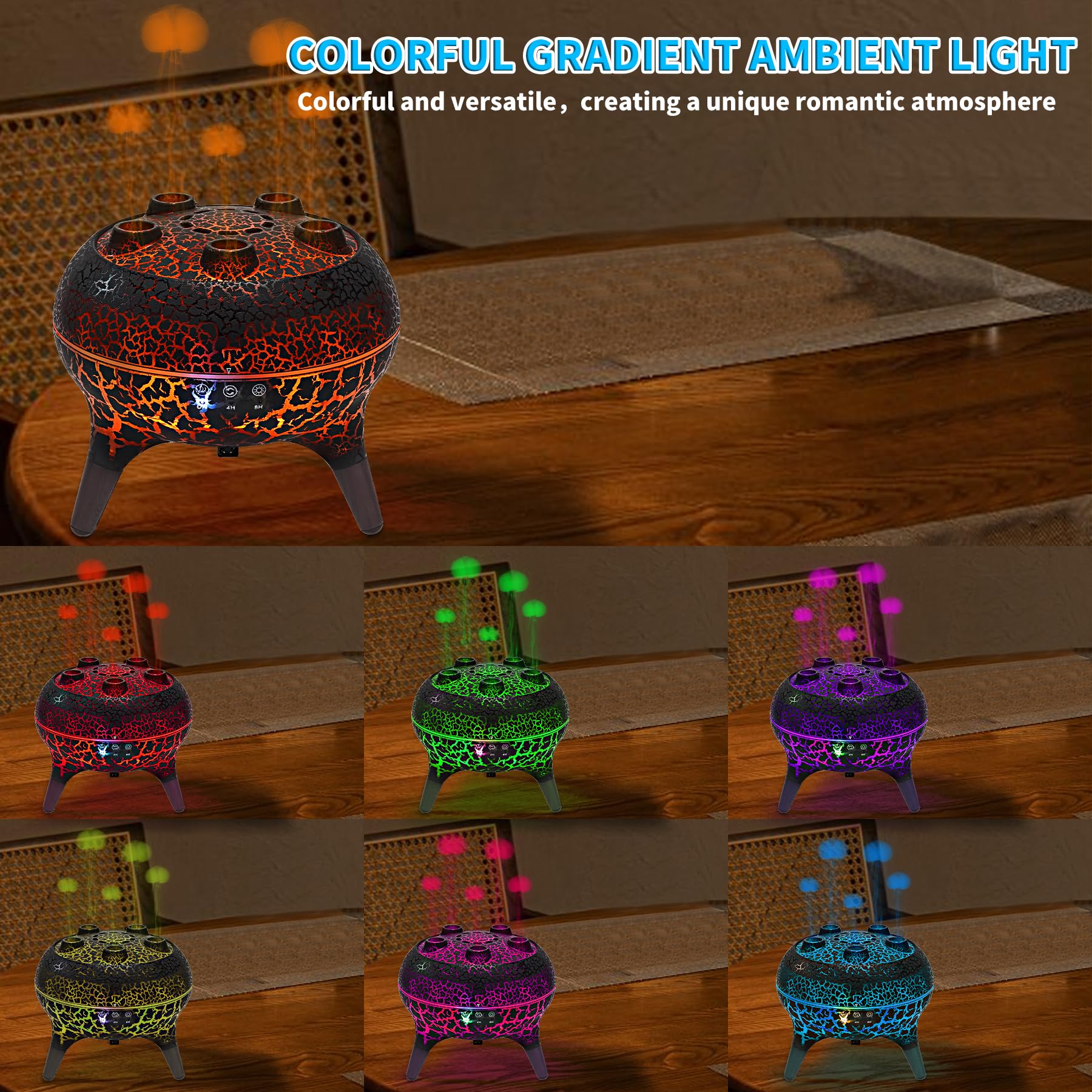 KCKJ luces rotativas 7 colores que animan cualquier habitación