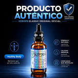 KDrops Classic botella con gotero demostrando dosificación fácil