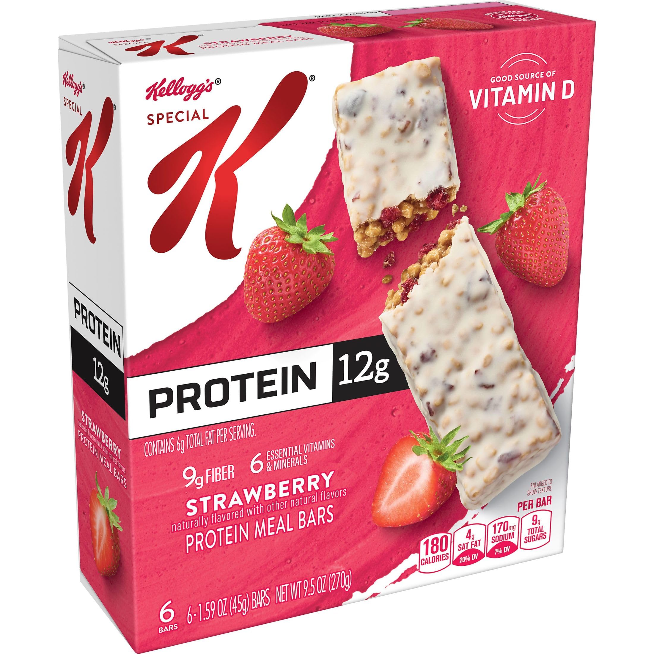 Kellogg's Special K seis cajas apiladas demostrando el total de 36 barras