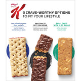 Kellogg's Special K barra junto a una mano para comparar tamaño práctico