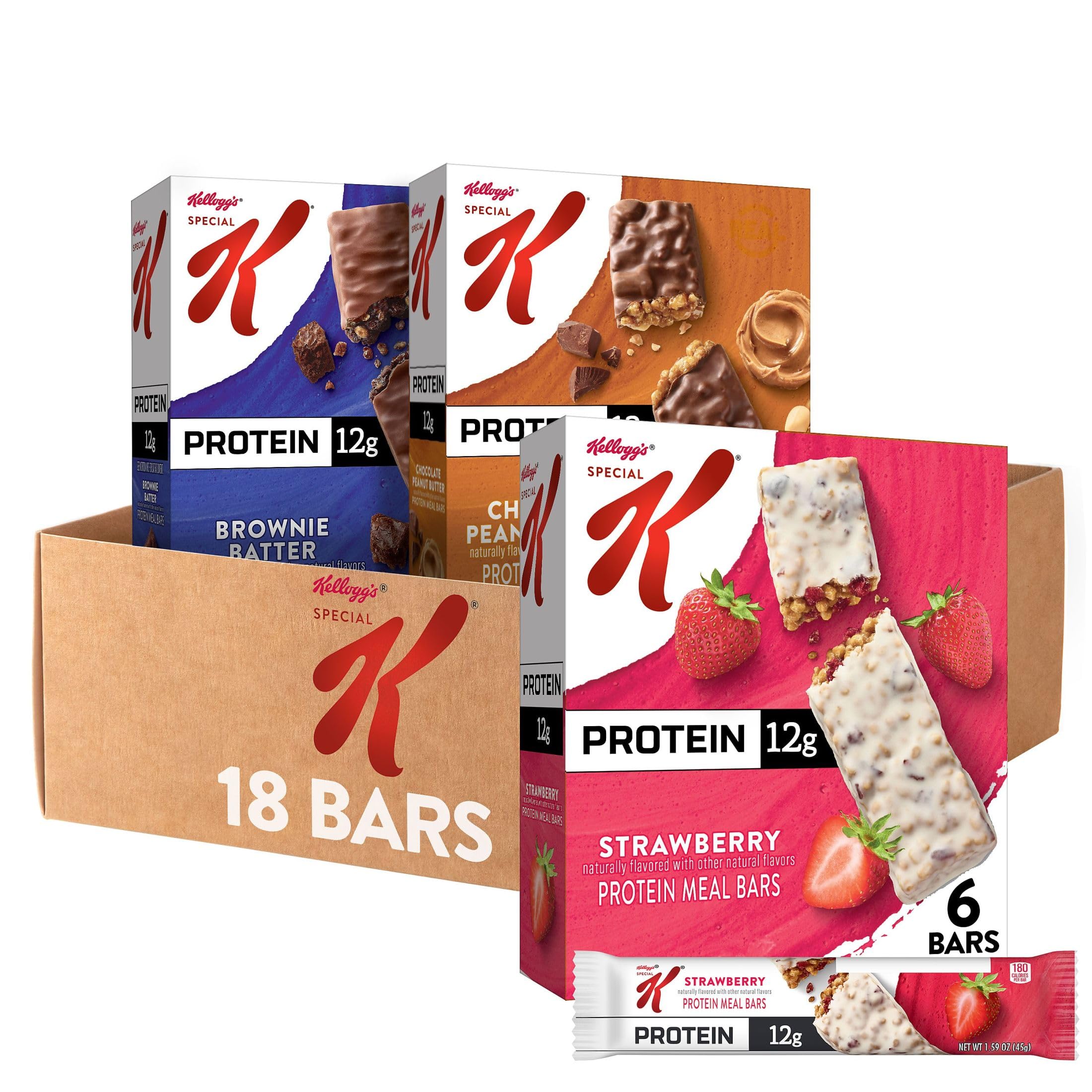 Kellogg's Special K empaque frontal mostrando variedad y conveniencia
