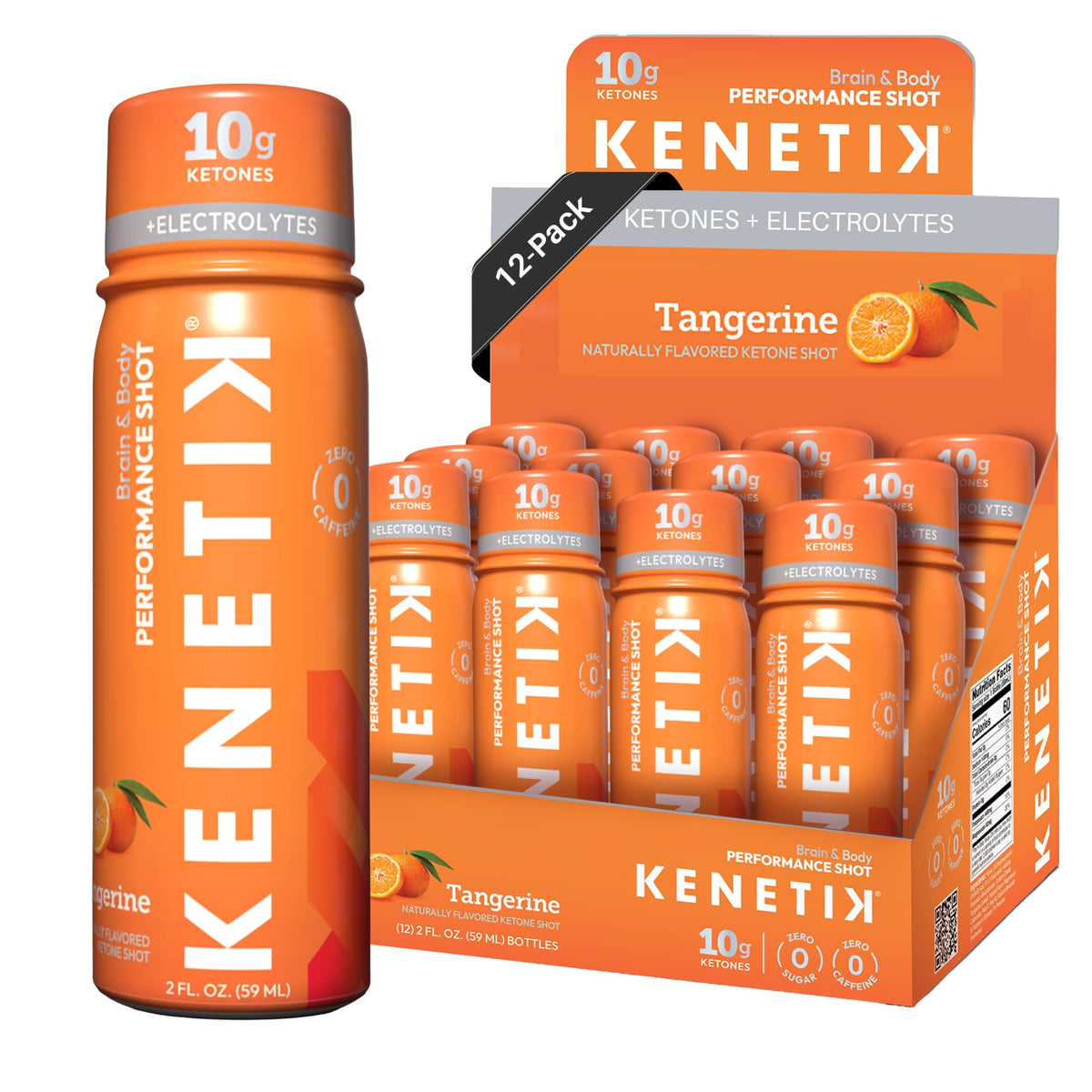 KENETIK frente del paquete mandarina mostrando diseño y conveniencia
