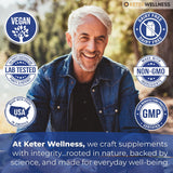 Keter Wellness cápsula junto a moneda para referencia de tamaño