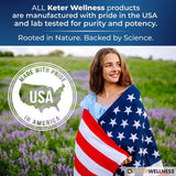 Keter Wellness etiqueta con 20% L‑Dopa garantizada y dosificación