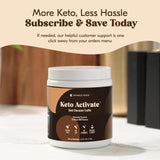 KETO ACTIVATE en mesa de desayuno saludable, alternativa sin lácteos