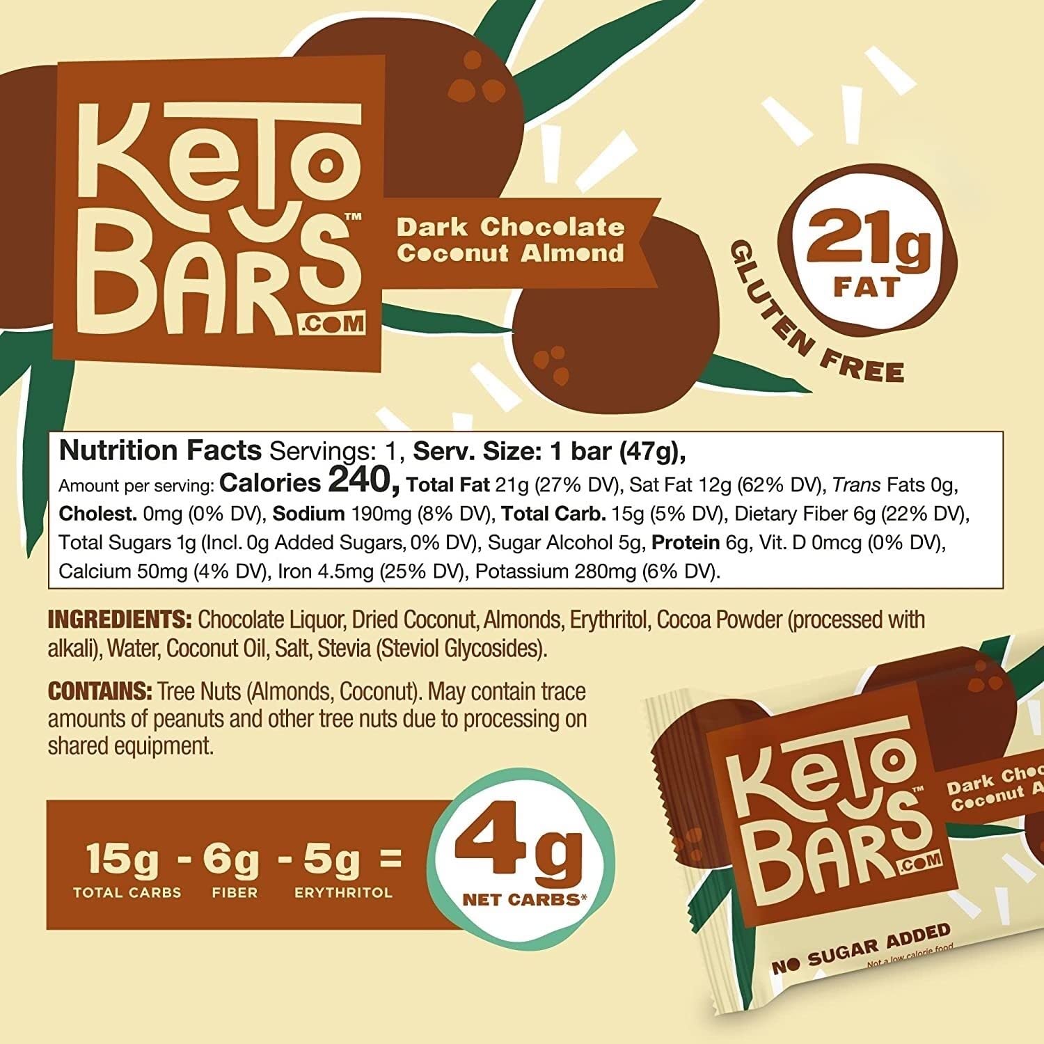 Keto Bars barra sin envase revelando textura densa y sabor para un snack saciante