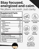 Keto Brainz etiqueta nutricional visible con dosis y lista de ingredientes