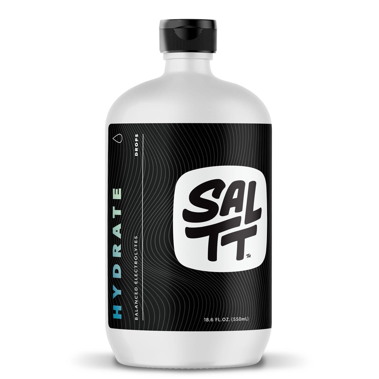 Keto Chow botella frontal SALTT Hydrate muestra contenido y tamaño práctico