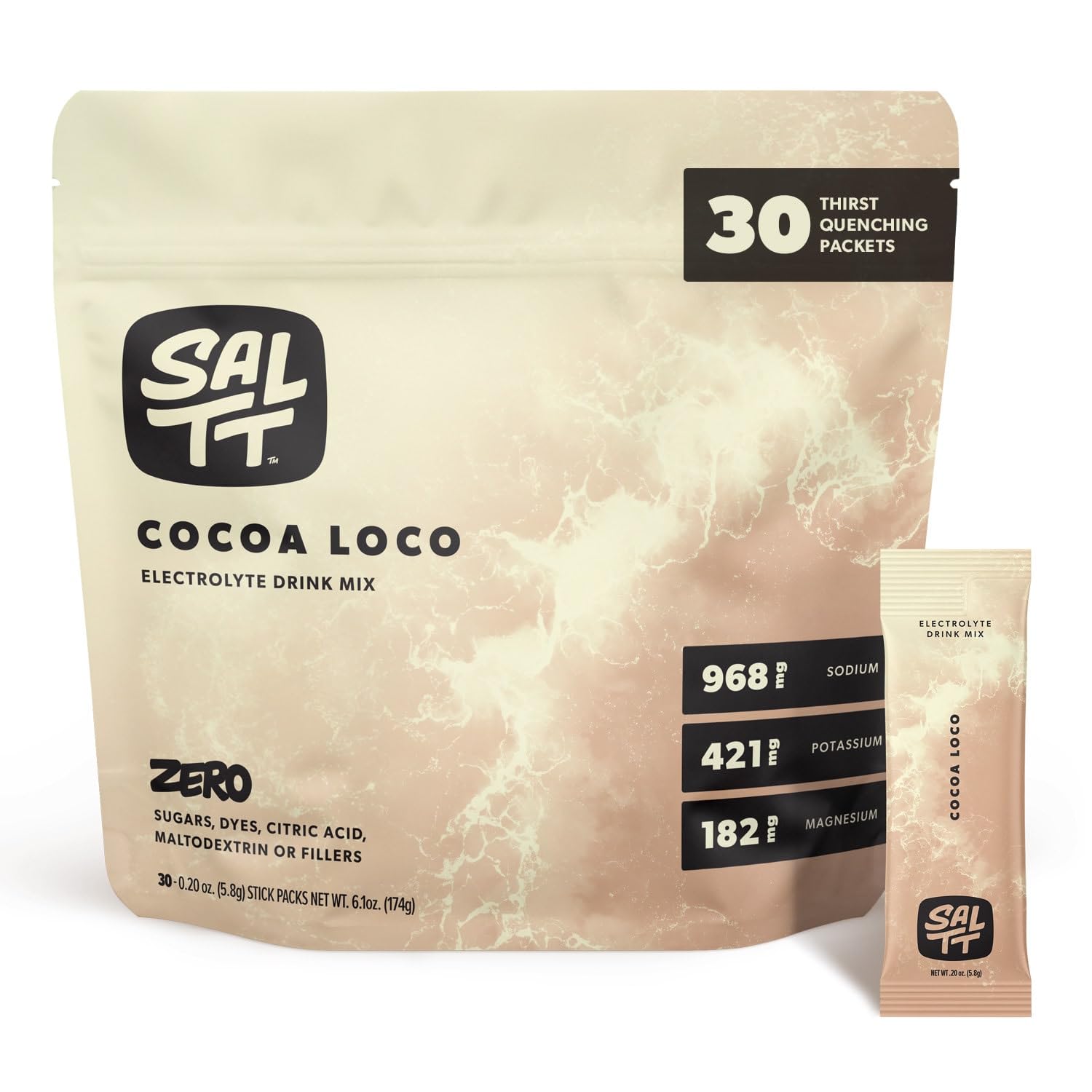 Keto Chow SALTT frente del empaque mostrando sobres útiles
