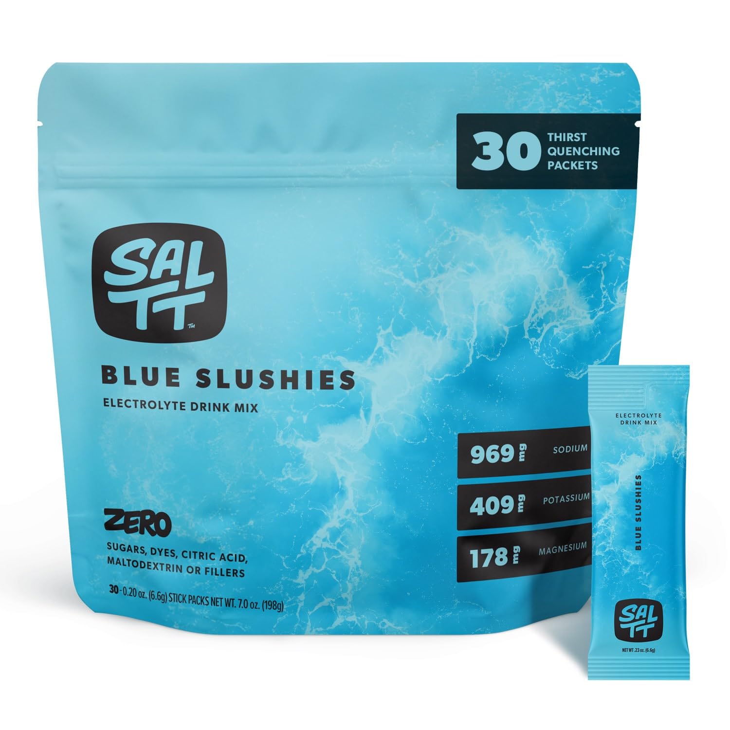 Keto Chow SALTT frente del paquete mostrando 30 sobres y marca