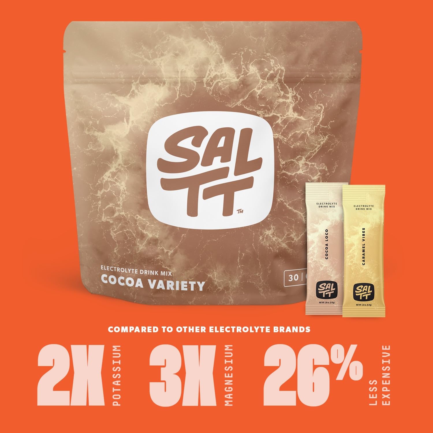 Keto Chow SALTT polvo de cacao en primer plano sin grumos visible