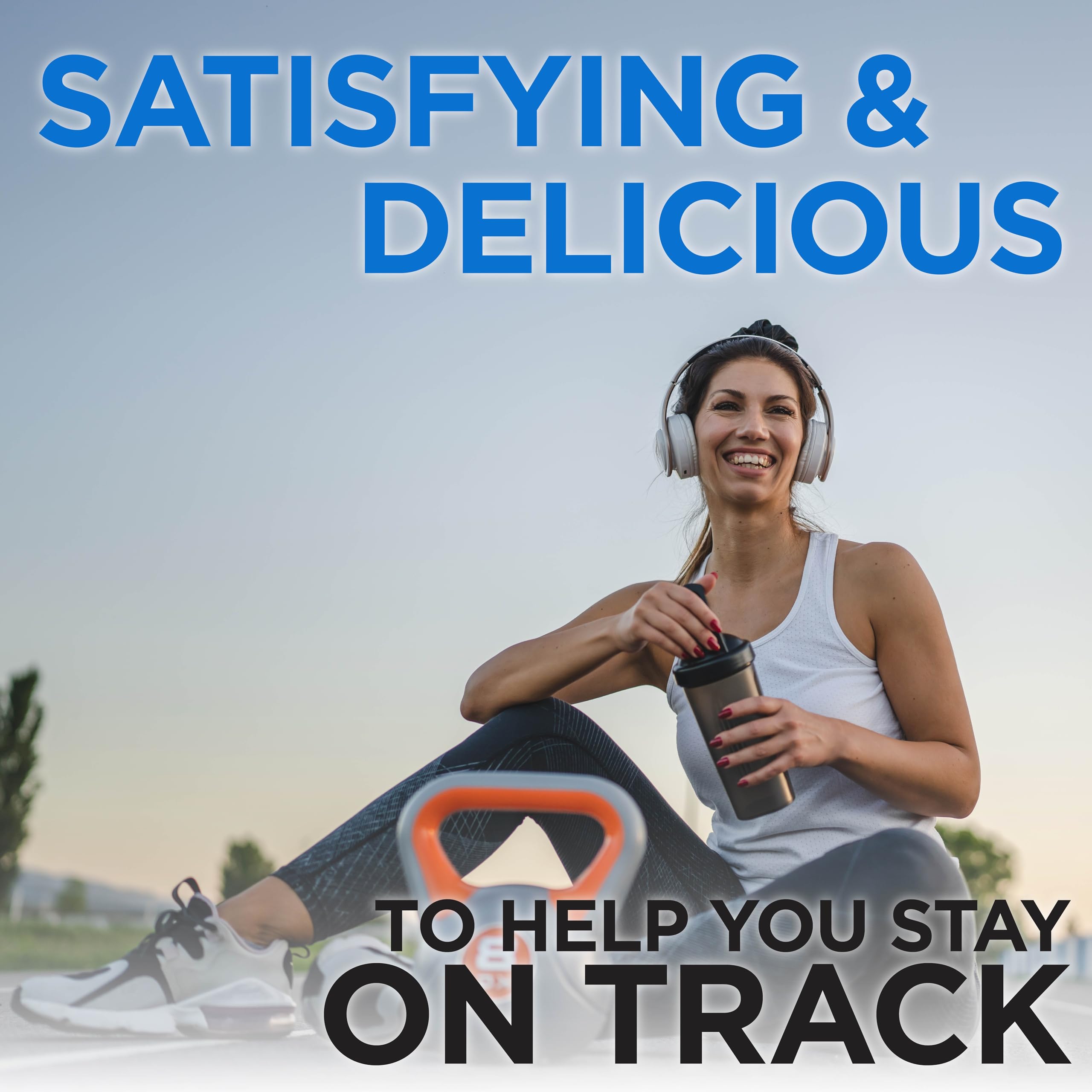 KETO SCIENCE persona en gimnasio con batido, mostrando conveniencia post-entreno