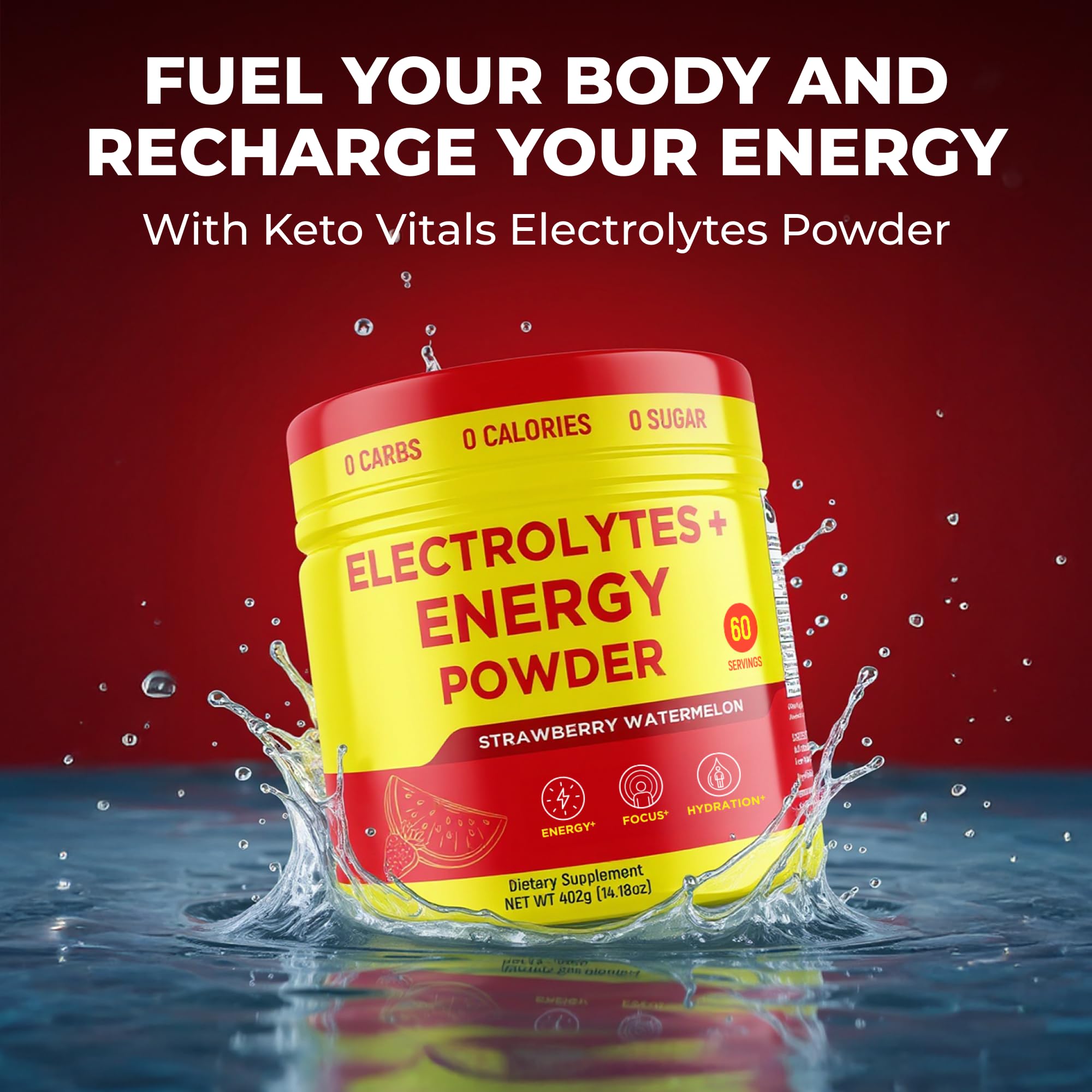 Keto Vitals envase abierto mostrando porciones individuales y fácil preparación