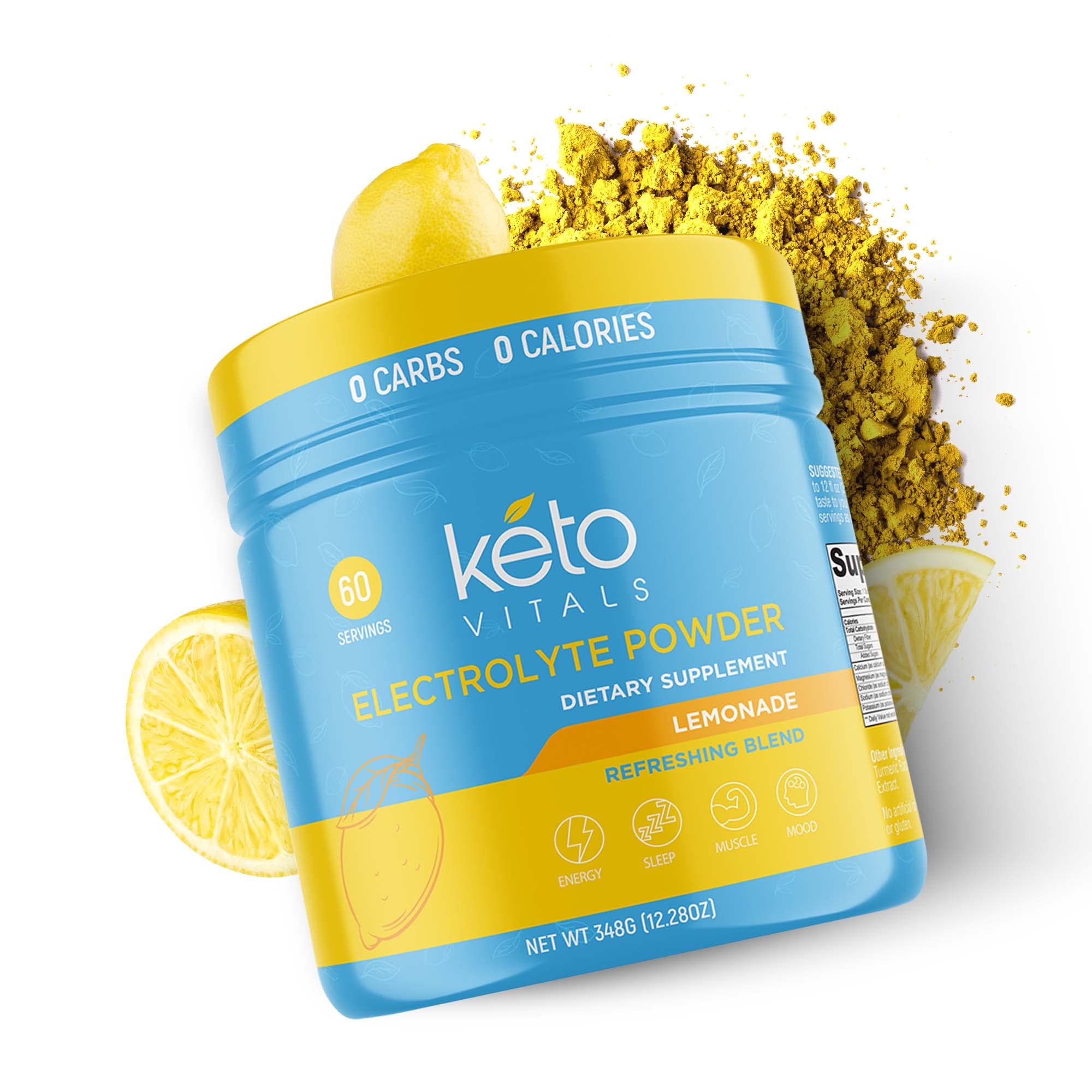 Keto Vitals en encimera de cocina como bebida diaria baja en calorías