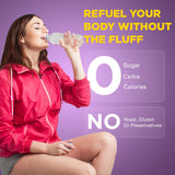 Keto Vitals etiqueta nutricional destacando cero calorías y electrolitos