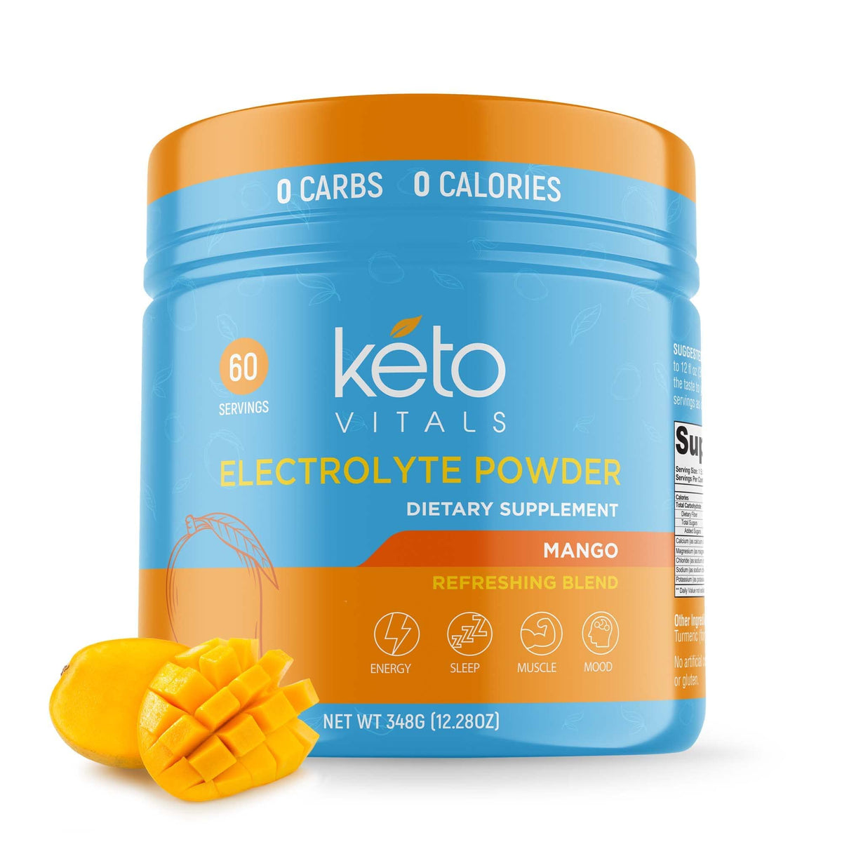 Keto Vitals frente del envase mostrando diseño y beneficios clave