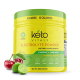 Keto Vitals frente del envase mostrando la marca y el conteo de raciones
