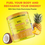 Keto Vitals ingredientes piña y coco que refuerzan perfil tropical