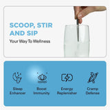 Keto Vitals mezcla en vaso lista para beber con aspecto refrescante