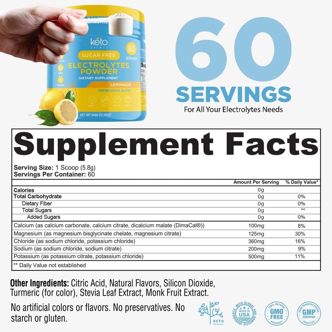 Keto Vitals primer plano del polvo para ver la textura y facilitar mezcla rápida
