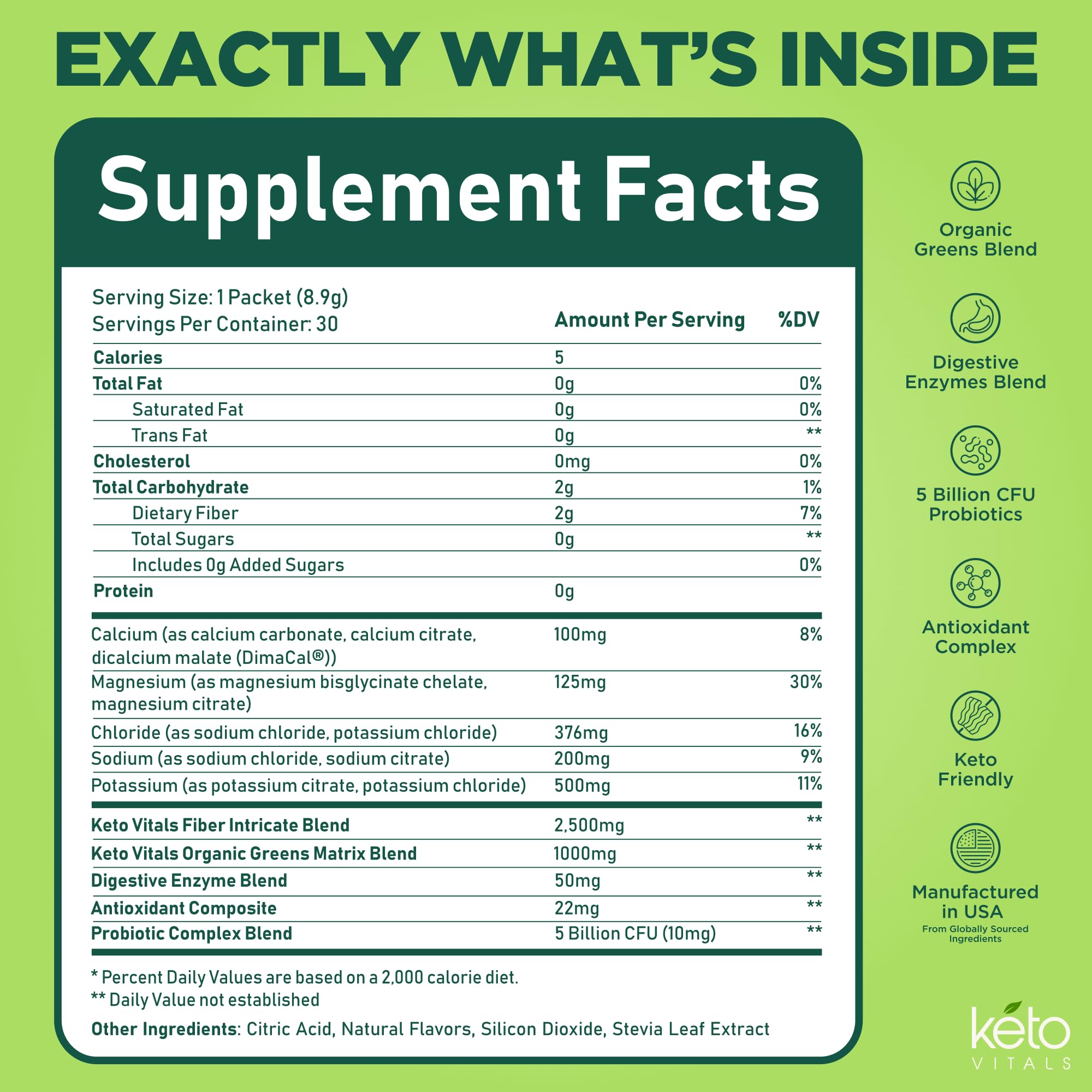 Keto Vitals sobre en mano para comparación de tamaño y comodidad portátil