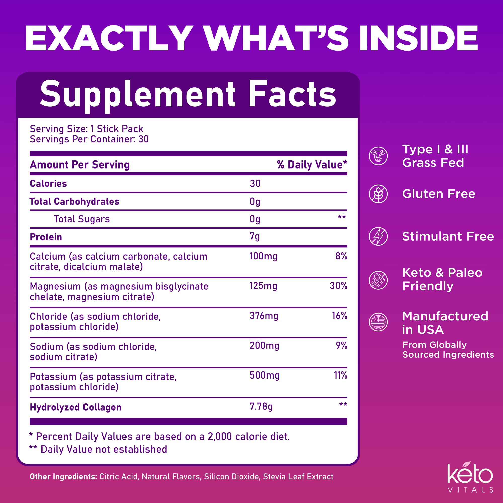 Keto Vitals sobre en mano preparando bebida fácilmente