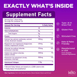 Keto Vitals sobre en mano preparando bebida fácilmente