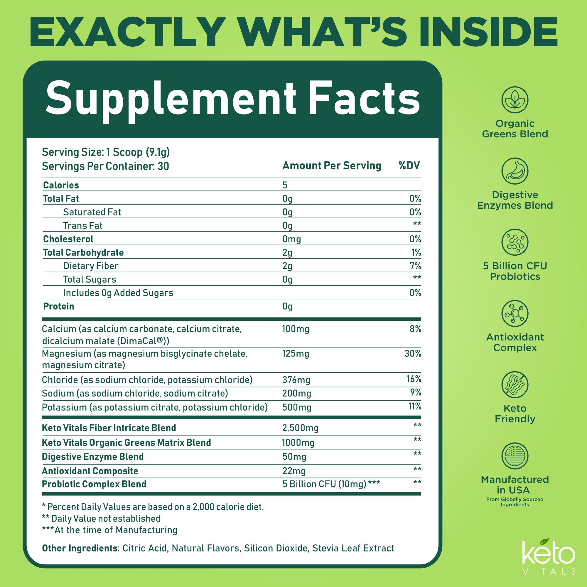 Keto Vitals sobre individual listo para llevar, conveniente para uso diario