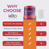 Keto Vitals textura del polvo para ver la finura y facilidad de mezcla