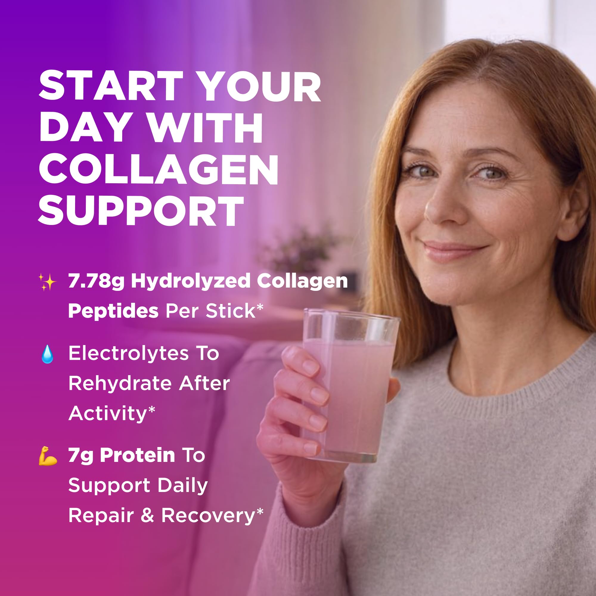 Keto Vitals vaso con limonada de fresa disolución sin grumos