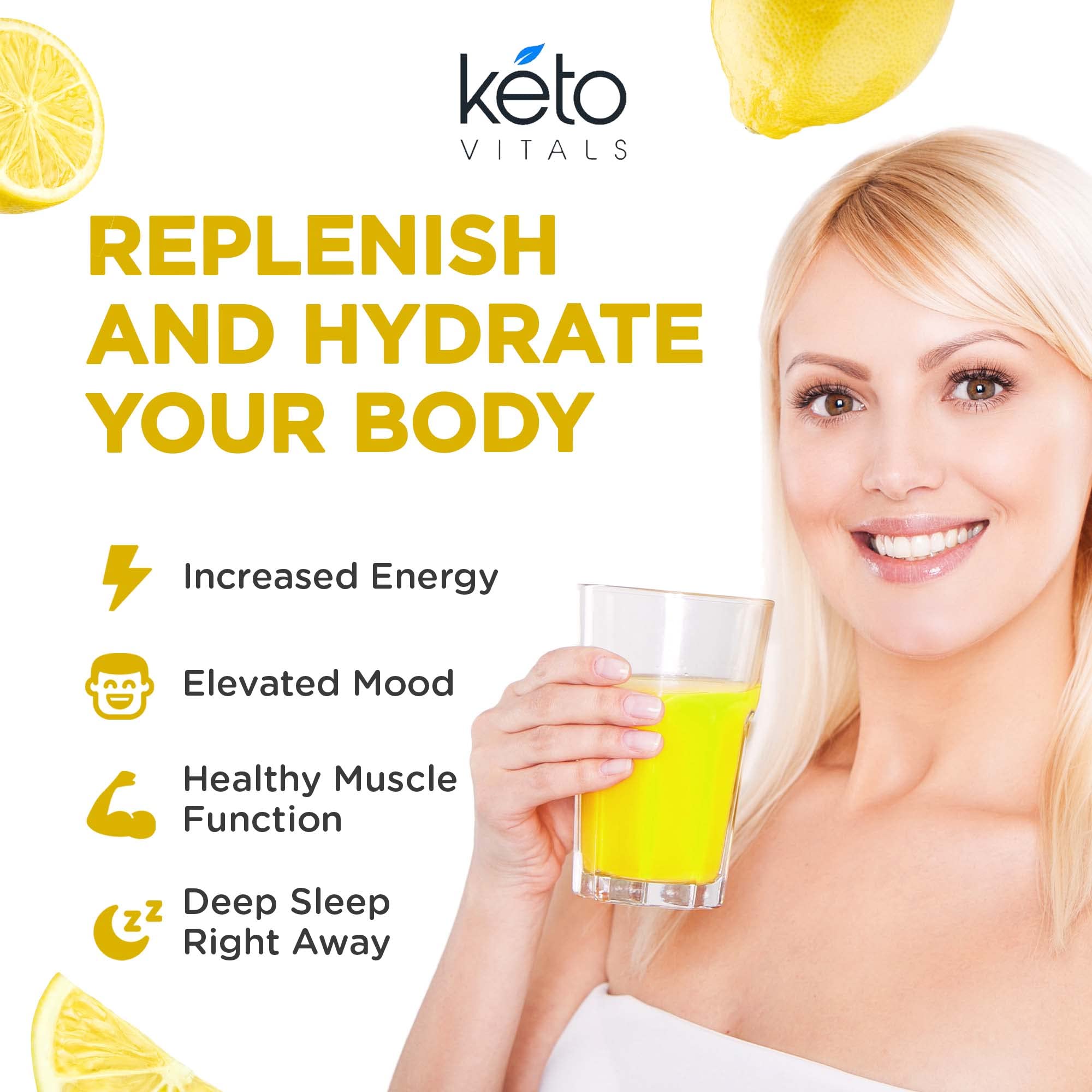 Keto Vitals bebida preparada en vaso para hidratación sin azúcar tras ejercicio