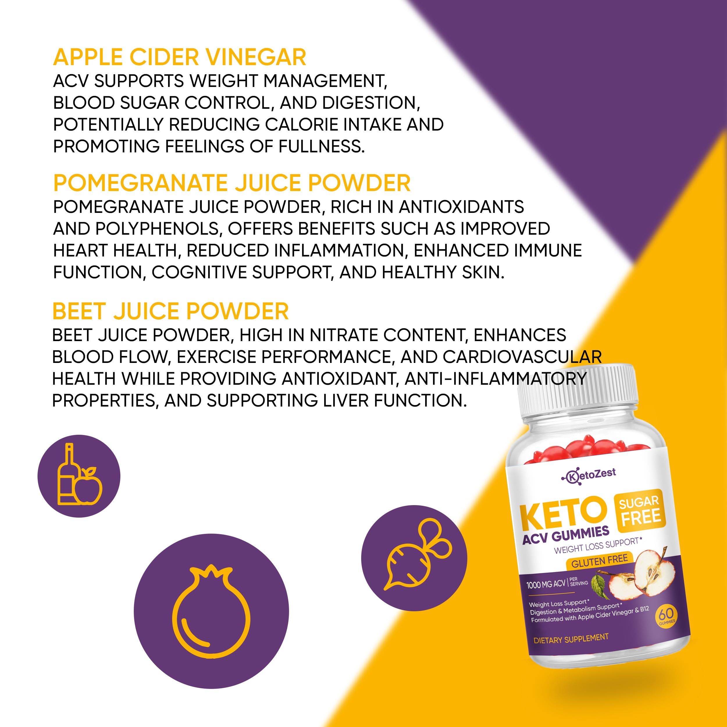 KetoZest etiqueta nutricional en enfoque mostrando ingredientes clave