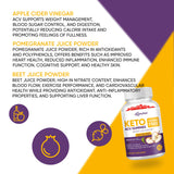 KetoZest etiqueta nutricional en enfoque mostrando ingredientes clave
