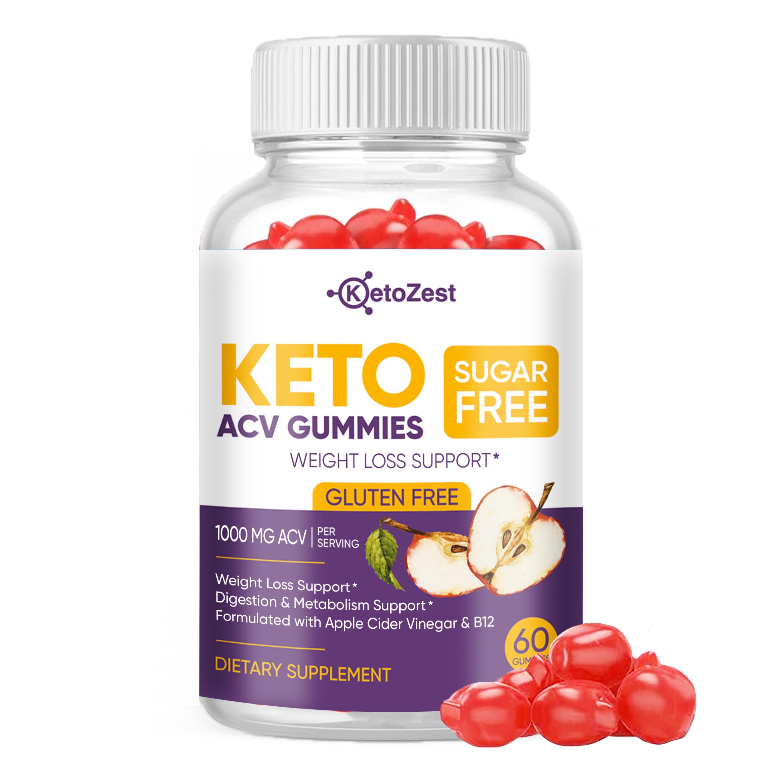 KetoZest frontal del envase mostrando diseño y beneficio práctico